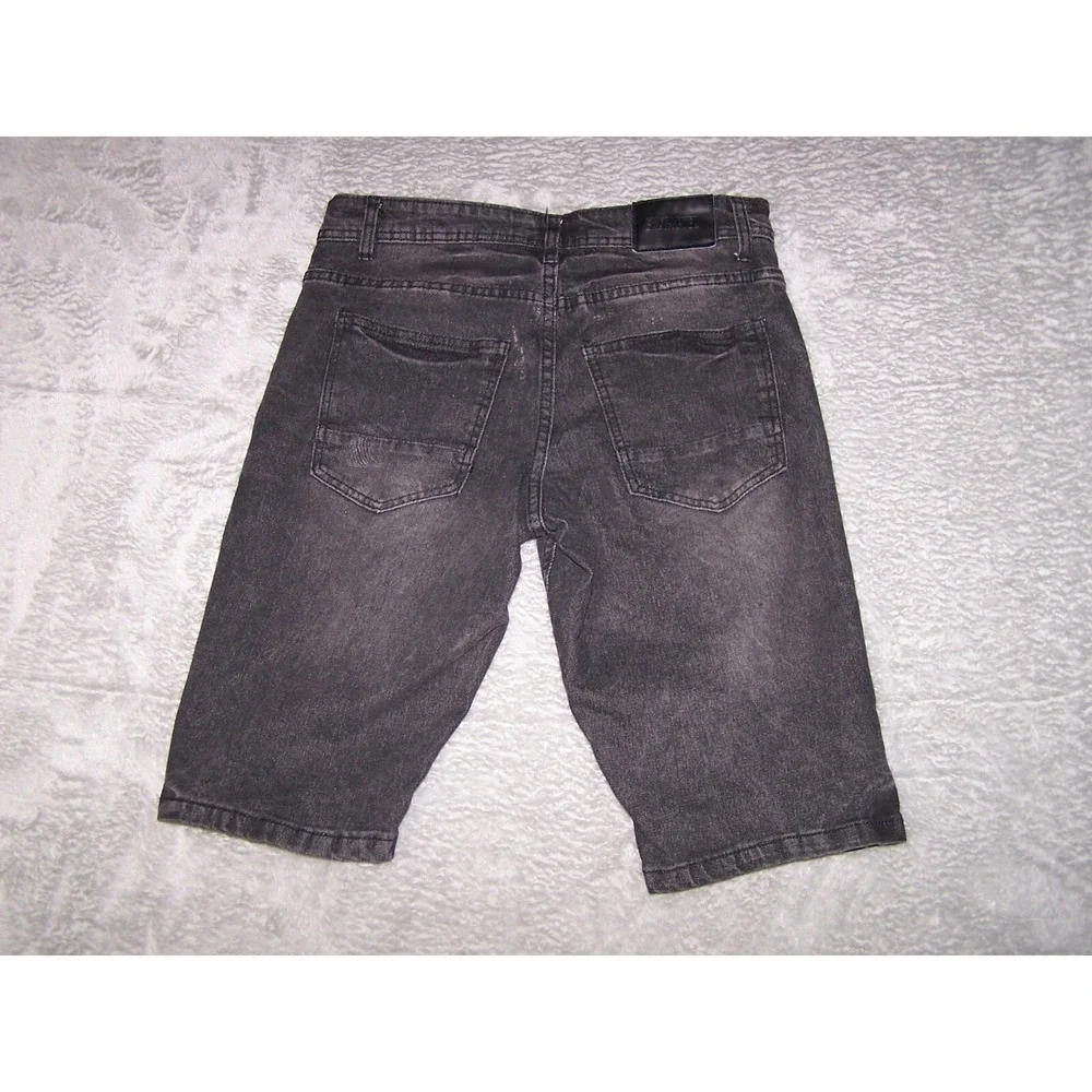 Encrypted Shorts‎ Men's 32X13 (Tag 30) Denim Distressed Jean Black Ripped Y2K